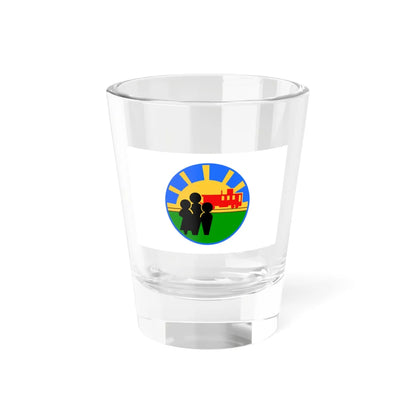Flag of North Vernon Indiana (India) Shot Glass 1.5oz 1.5oz - Go Mug Yourself