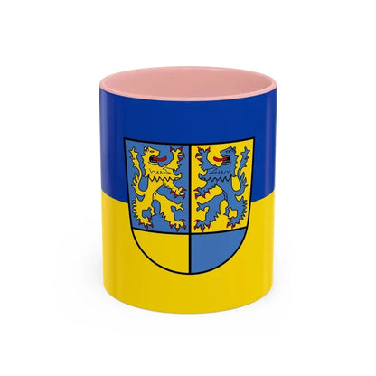 Flag of Northeim Germany - Accent Coffee Mug 11oz Pink - Go Mug Yourself