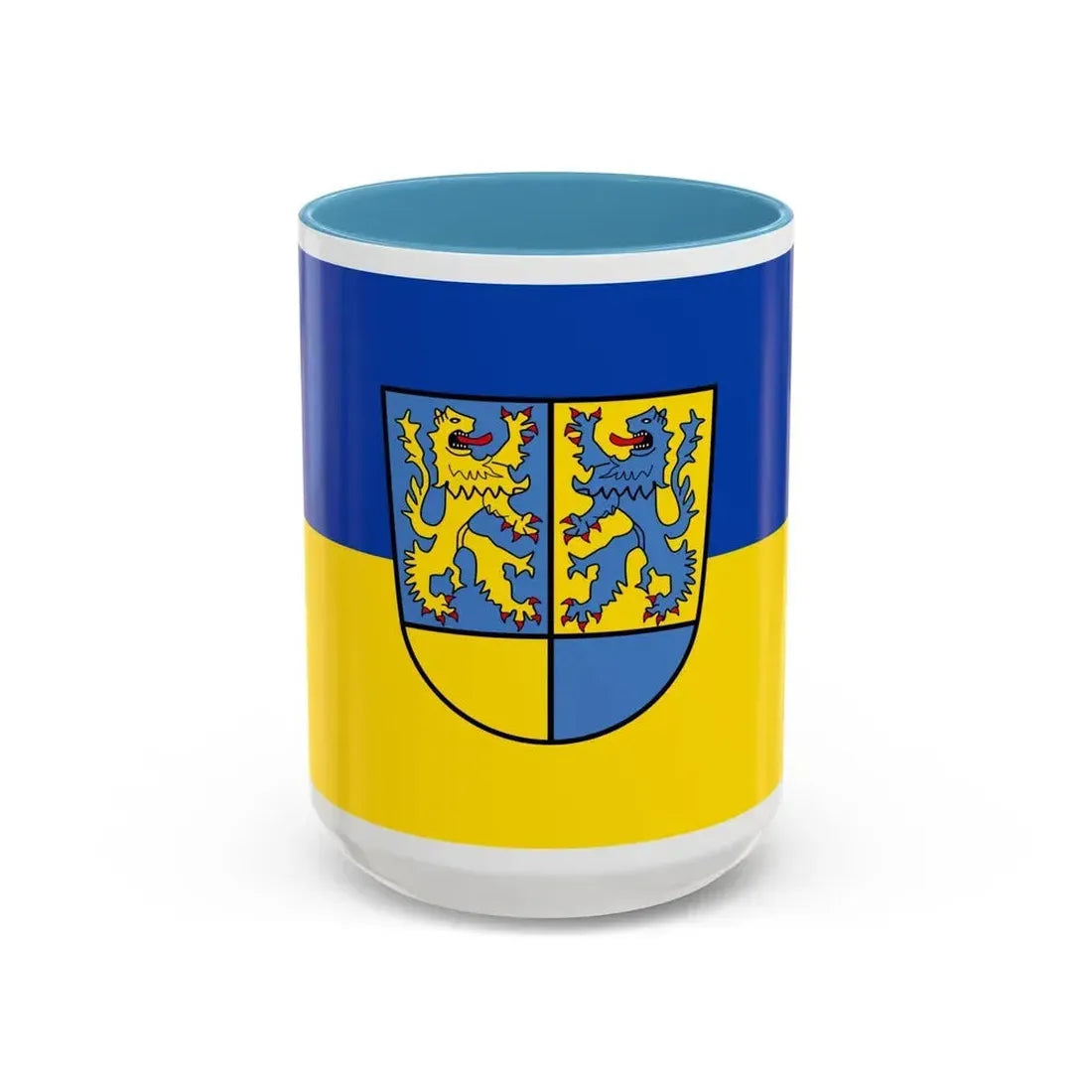 Flag of Northeim Germany - Accent Coffee Mug 15oz Light Blue - Go Mug Yourself