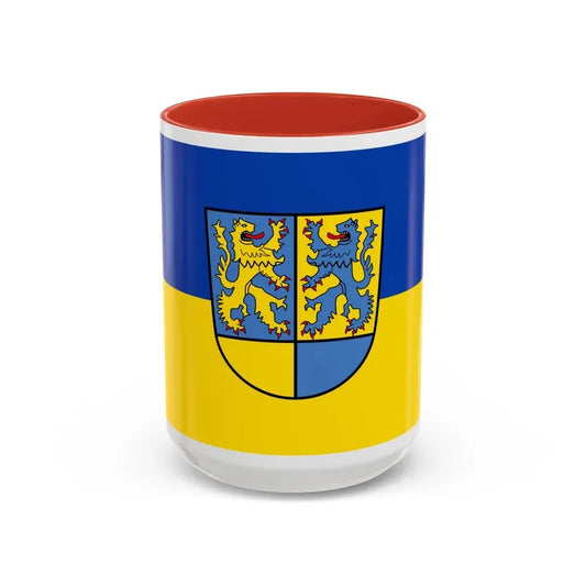 Flag of Northeim Germany - Accent Coffee Mug 15oz Red - Go Mug Yourself