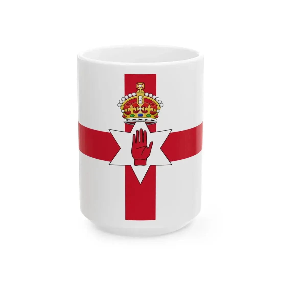 Flag of Northern Ireland 1924-1953 (Ireland) White Coffee Mug 15oz - Go Mug Yourself