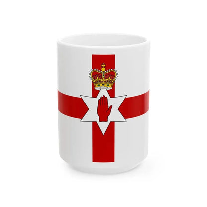 Flag of Northern Ireland 1953-1972 (Ireland) White Coffee Mug 15oz - Go Mug Yourself