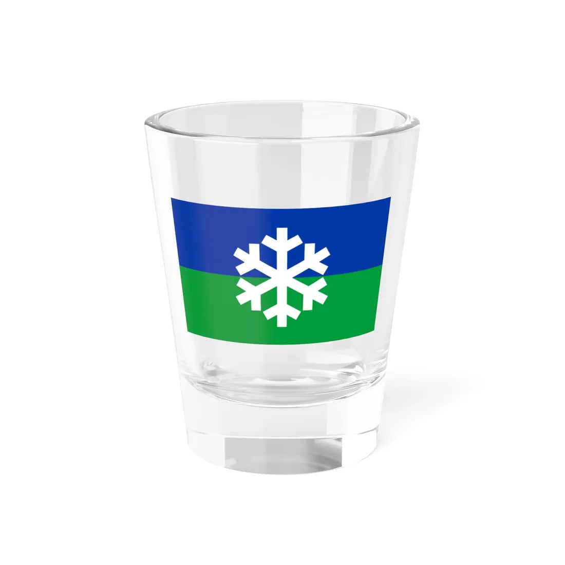 Flag of Northern oblastnichestvo (Russia) Shot Glass 1.5oz 1.5oz - Go Mug Yourself