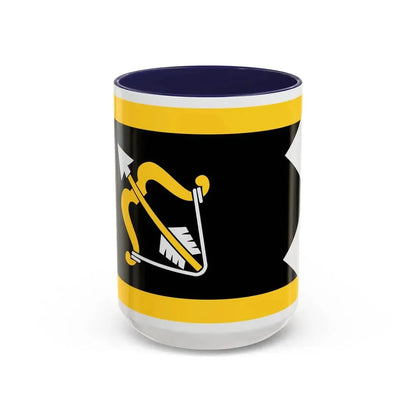 Flag of Northern Savonia Finland - Accent Coffee Mug 15oz Navy - Go Mug Yourself