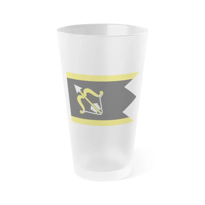 Flag of Northern Savonia Finland - Frosted Pint Glass 16oz 16oz Frosted - Go Mug Yourself