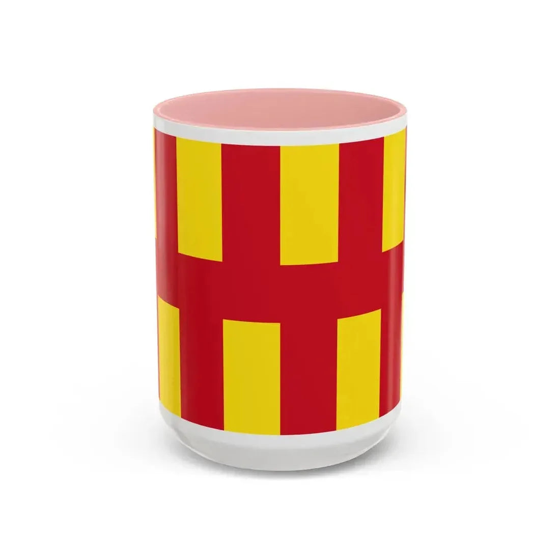 Flag of Northumberland UK - Accent Coffee Mug 15oz Pink - Go Mug Yourself