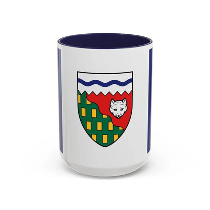 Flag of Northwest Territories Canada - Accent Coffee Mug 15oz Navy - Go Mug Yourself