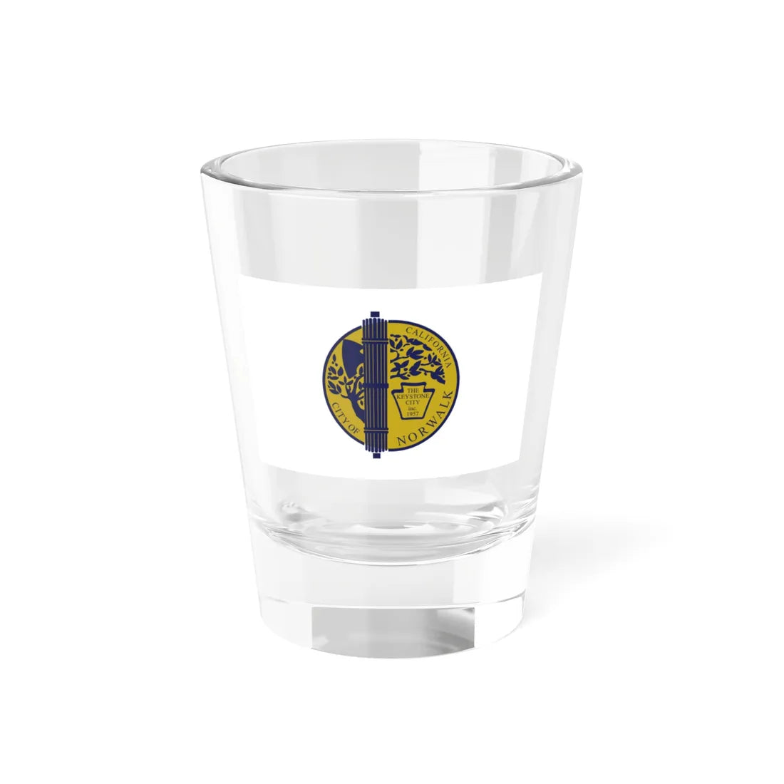 Flag of Norwalk California (United States) Shot Glass 1.5oz 1.5oz - Go Mug Yourself