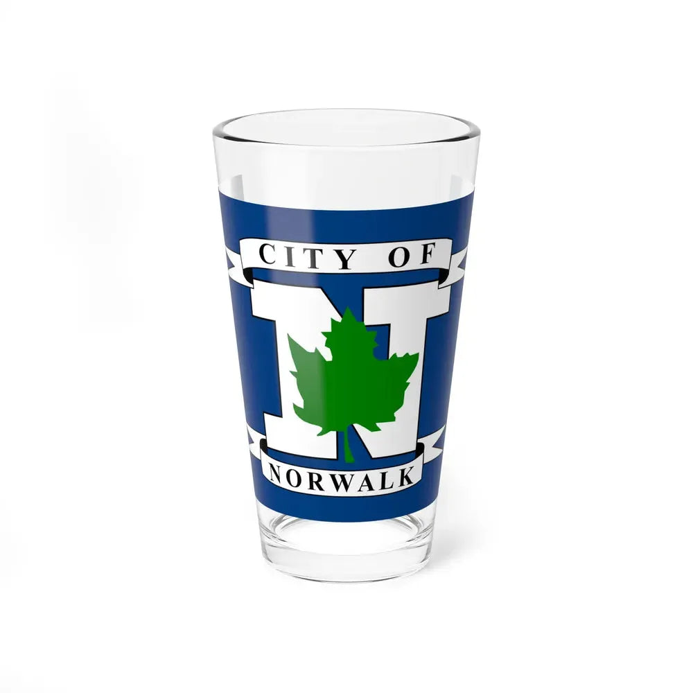 Flag of Norwalk, Ohio - Pint Glass 16oz 16oz - Go Mug Yourself