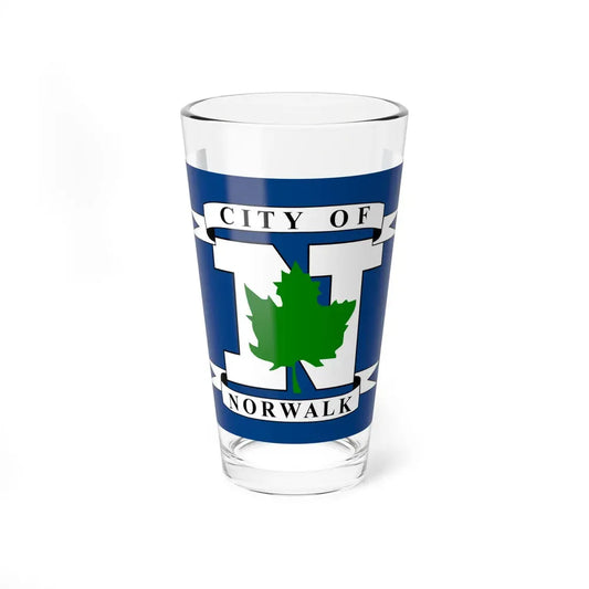 Flag of Norwalk, Ohio - Pint Glass 16oz 16oz - Go Mug Yourself