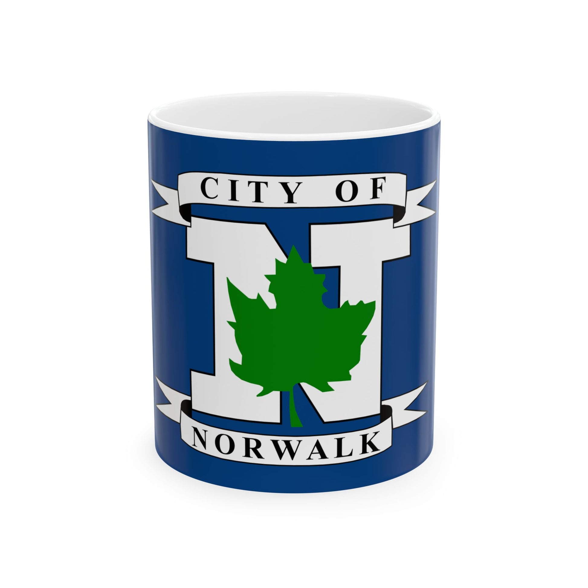 Flag of Norwalk Ohio (United States) White Coffee Mug-11oz-Go Mug Yourself