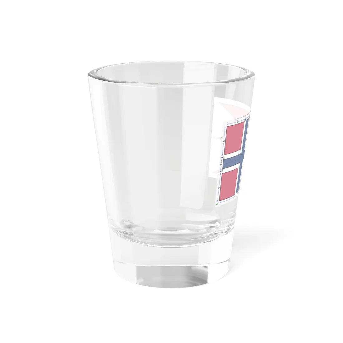 Flag of Norway - state and war construction sheet (Norway) Shot Glass 1.5oz - Go Mug Yourself