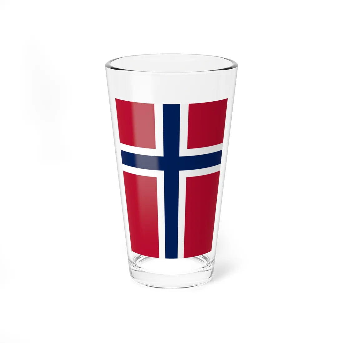 Flag of Norway vertical (Norway) Pint Glass 16oz 16oz - Go Mug Yourself
