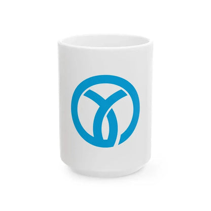 Flag of Noto Ishikawa 1975-2005 (Japan) White Coffee Mug 15oz - Go Mug Yourself