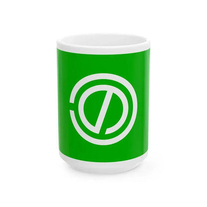 Flag of Notsu Oita 1964-2005 (Japan) White Coffee Mug 15oz - Go Mug Yourself