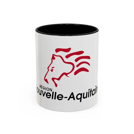 Flag of Nouvelle Aquitaine France 2 - Accent Coffee Mug 11oz Black - Go Mug Yourself