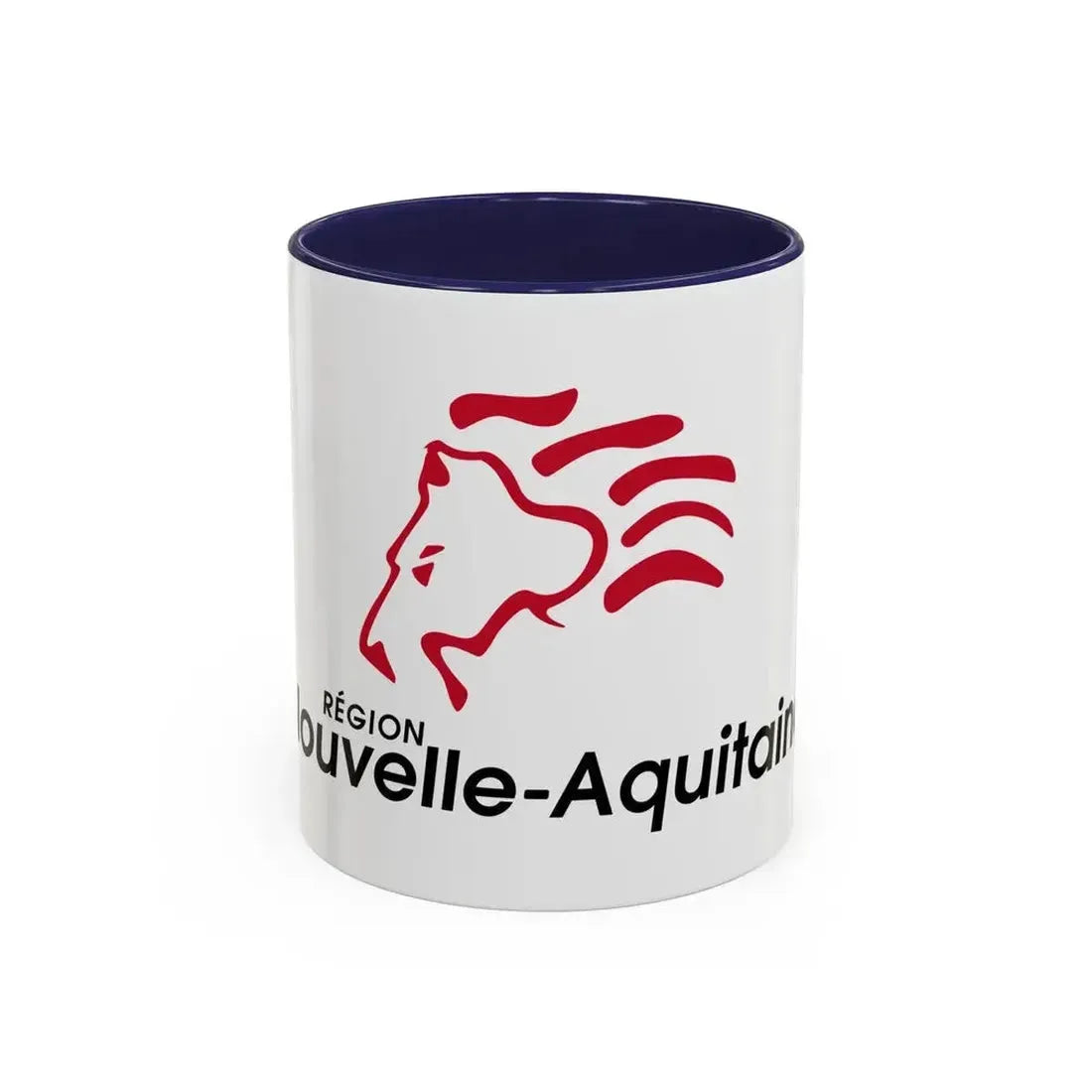 Flag of Nouvelle Aquitaine France 2 - Accent Coffee Mug 11oz Navy - Go Mug Yourself