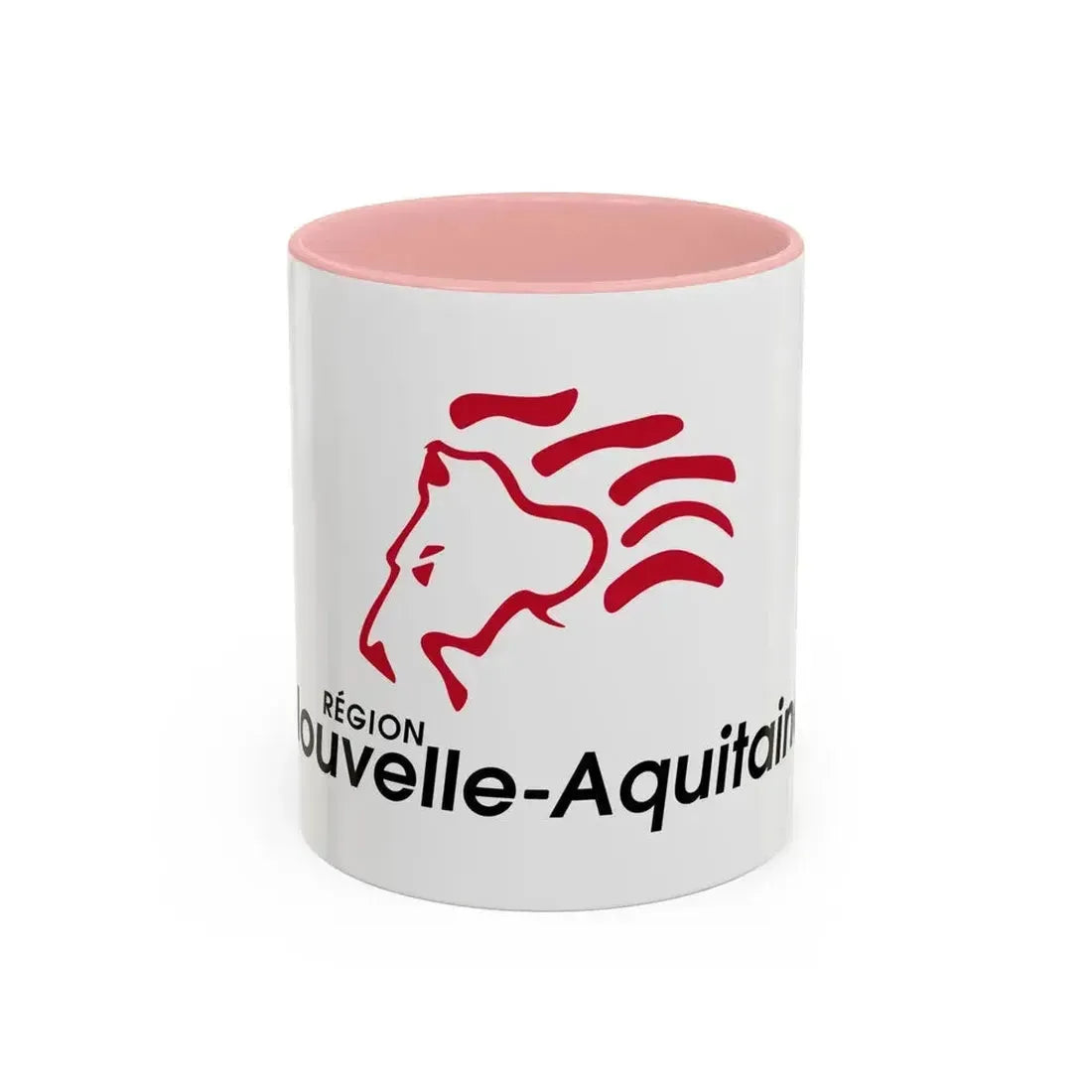 Flag of Nouvelle Aquitaine France 2 - Accent Coffee Mug 11oz Pink - Go Mug Yourself