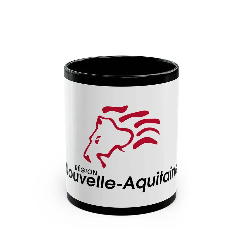 Flag of Nouvelle Aquitaine France 2 - Black Coffee Mug 11oz - Go Mug Yourself