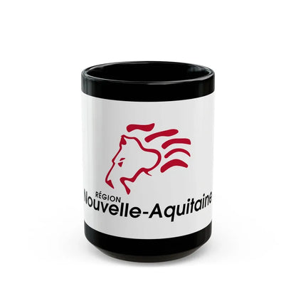 Flag of Nouvelle Aquitaine France 2 - Black Coffee Mug 15oz - Go Mug Yourself