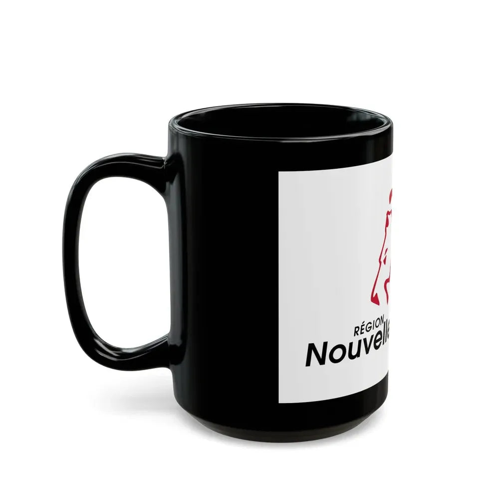 Flag of Nouvelle Aquitaine France 2 - Black Coffee Mug - Go Mug Yourself