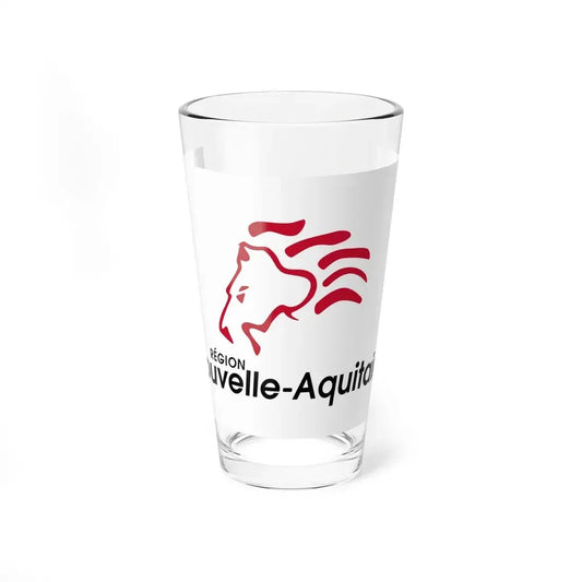 Flag of Nouvelle Aquitaine France 2 - Pint Glass 16oz 16oz - Go Mug Yourself