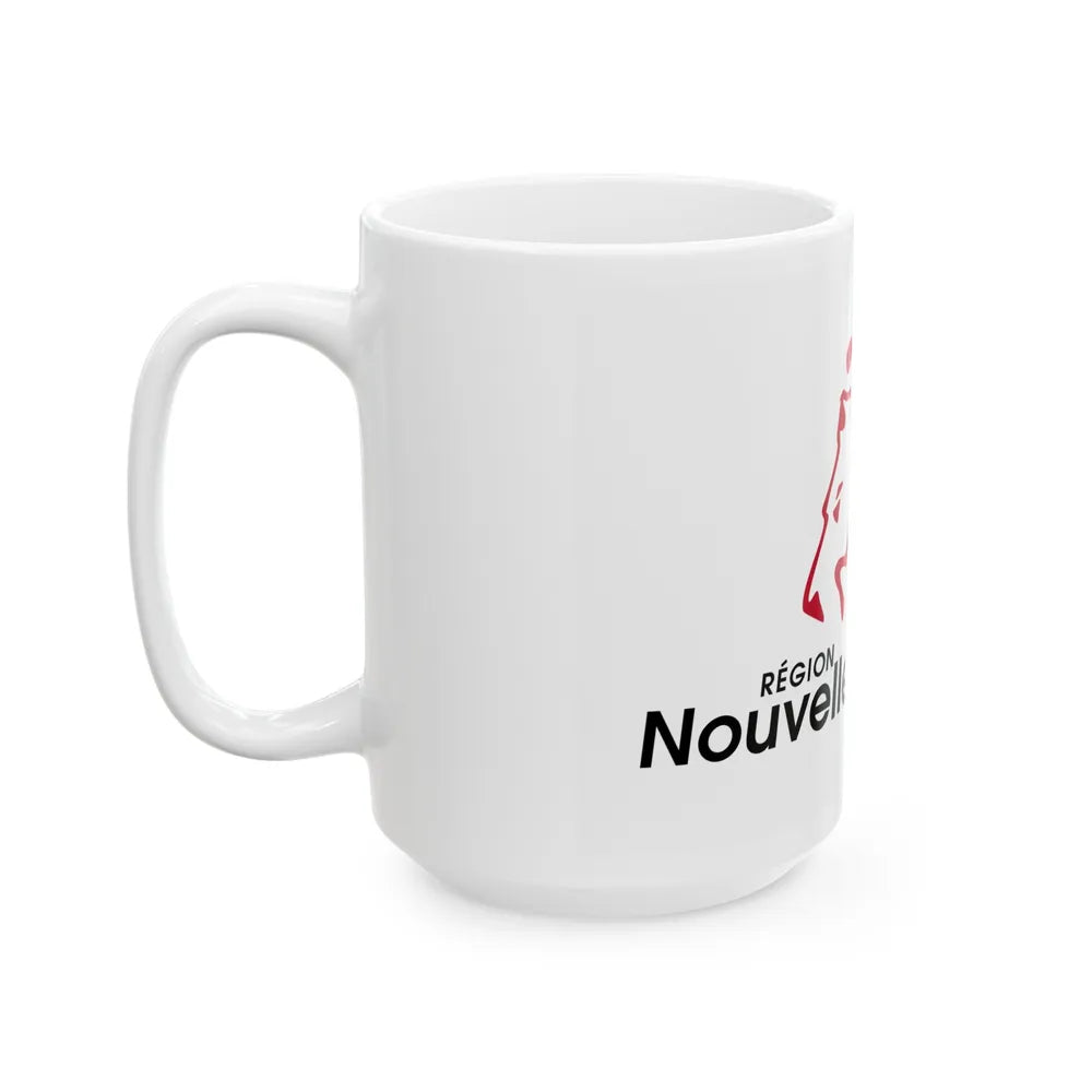 Flag of Nouvelle Aquitaine France 2 - White Coffee Mug-Go Mug Yourself