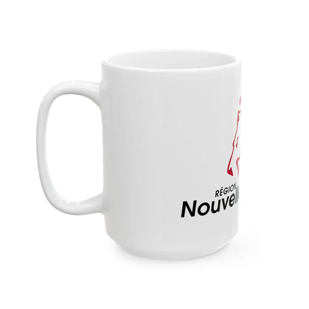 Flag of Nouvelle Aquitaine France 2 - White Coffee Mug - Go Mug Yourself