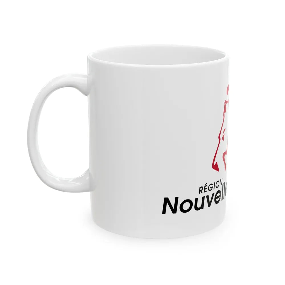 Flag of Nouvelle Aquitaine France 2 - White Coffee Mug-Go Mug Yourself