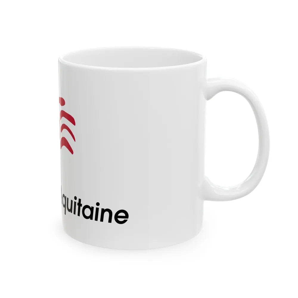 Flag of Nouvelle Aquitaine France 2 - White Coffee Mug-Go Mug Yourself