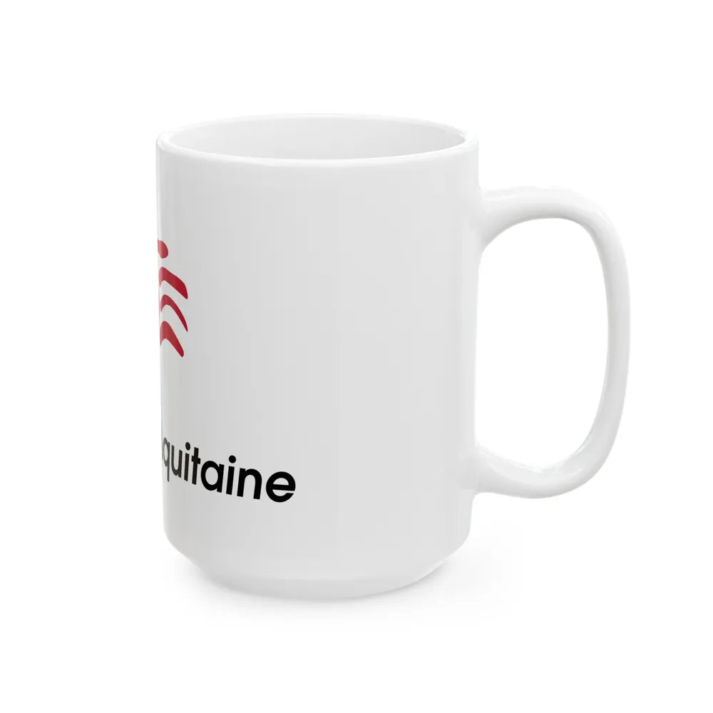 Flag of Nouvelle Aquitaine France 2 - White Coffee Mug-Go Mug Yourself