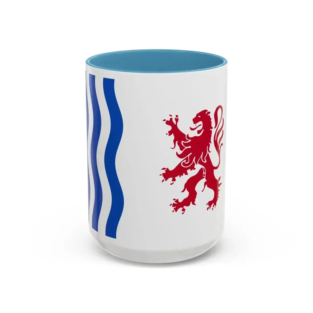 Flag of Nouvelle Aquitaine France - Accent Coffee Mug 15oz Light Blue - Go Mug Yourself