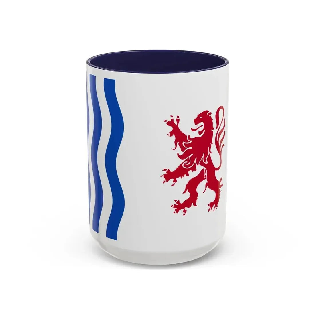 Flag of Nouvelle Aquitaine France - Accent Coffee Mug 15oz Navy - Go Mug Yourself