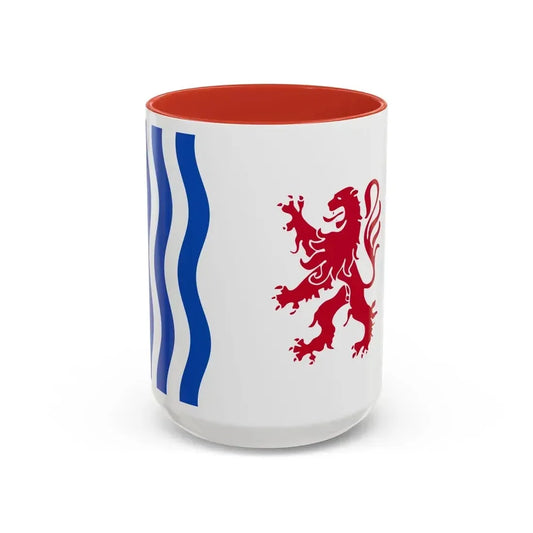 Flag of Nouvelle Aquitaine France - Accent Coffee Mug 15oz Red - Go Mug Yourself