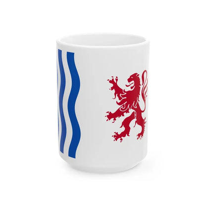 Flag of Nouvelle Aquitaine France - White Coffee Mug 15oz - Go Mug Yourself