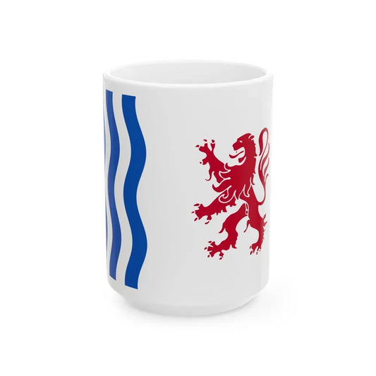 Flag of Nouvelle Aquitaine France - White Coffee Mug 15oz - Go Mug Yourself