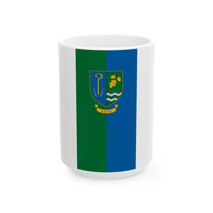 Flag of Nova Hungary vertical (Hungary) White Coffee Mug 15oz - Go Mug Yourself