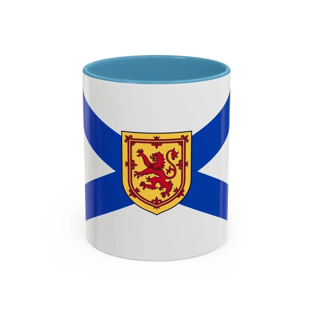 Flag of Nova Scotia Canada - Accent Coffee Mug 11oz Light Blue - Go Mug Yourself