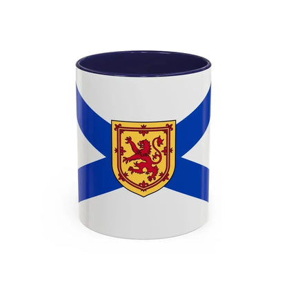 Flag of Nova Scotia Canada - Accent Coffee Mug 11oz Navy - Go Mug Yourself