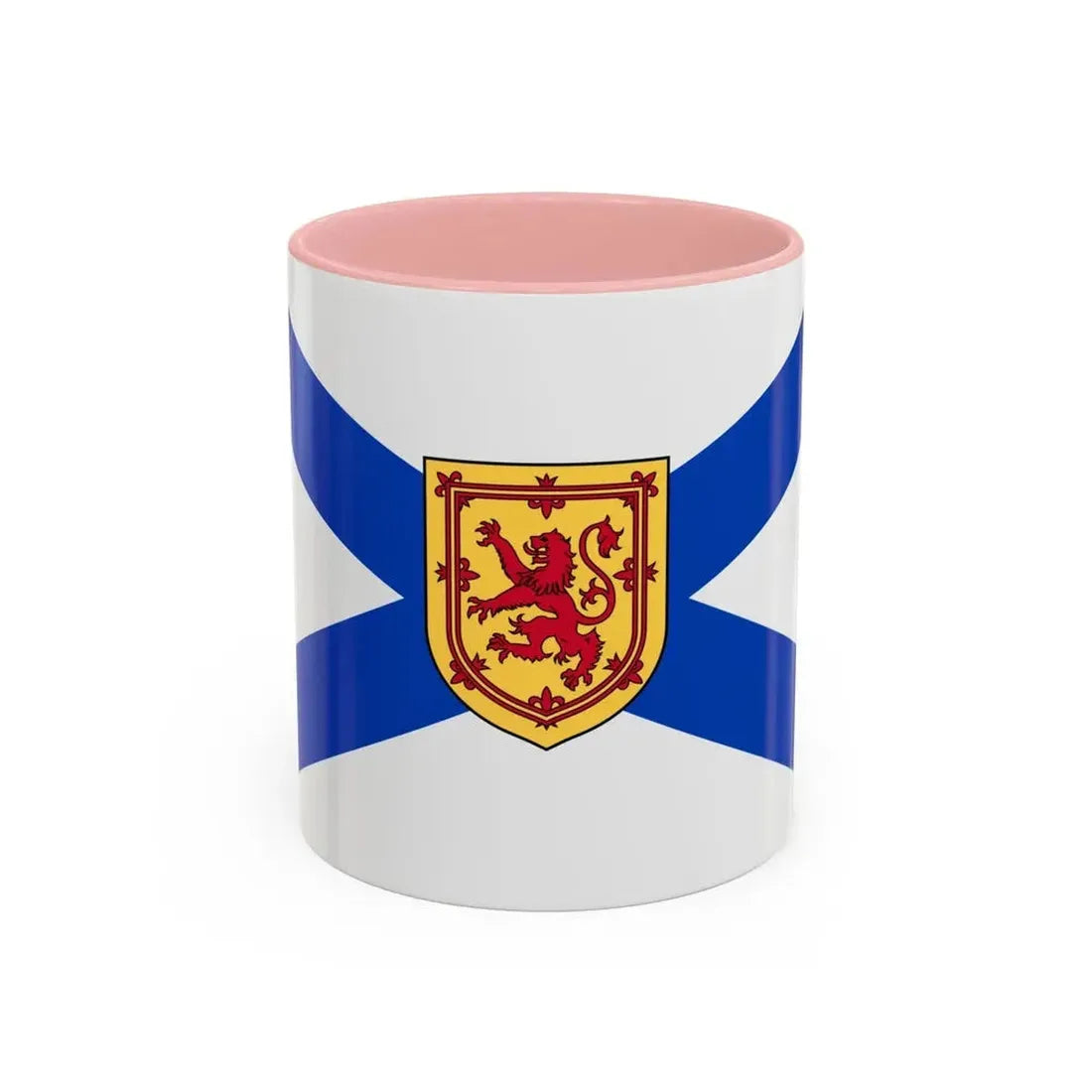 Flag of Nova Scotia Canada - Accent Coffee Mug 11oz Pink - Go Mug Yourself