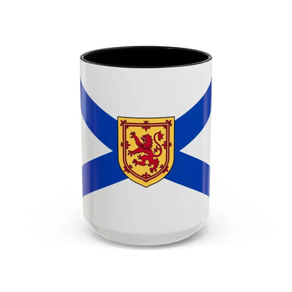 Flag of Nova Scotia Canada - Accent Coffee Mug 15oz Black - Go Mug Yourself