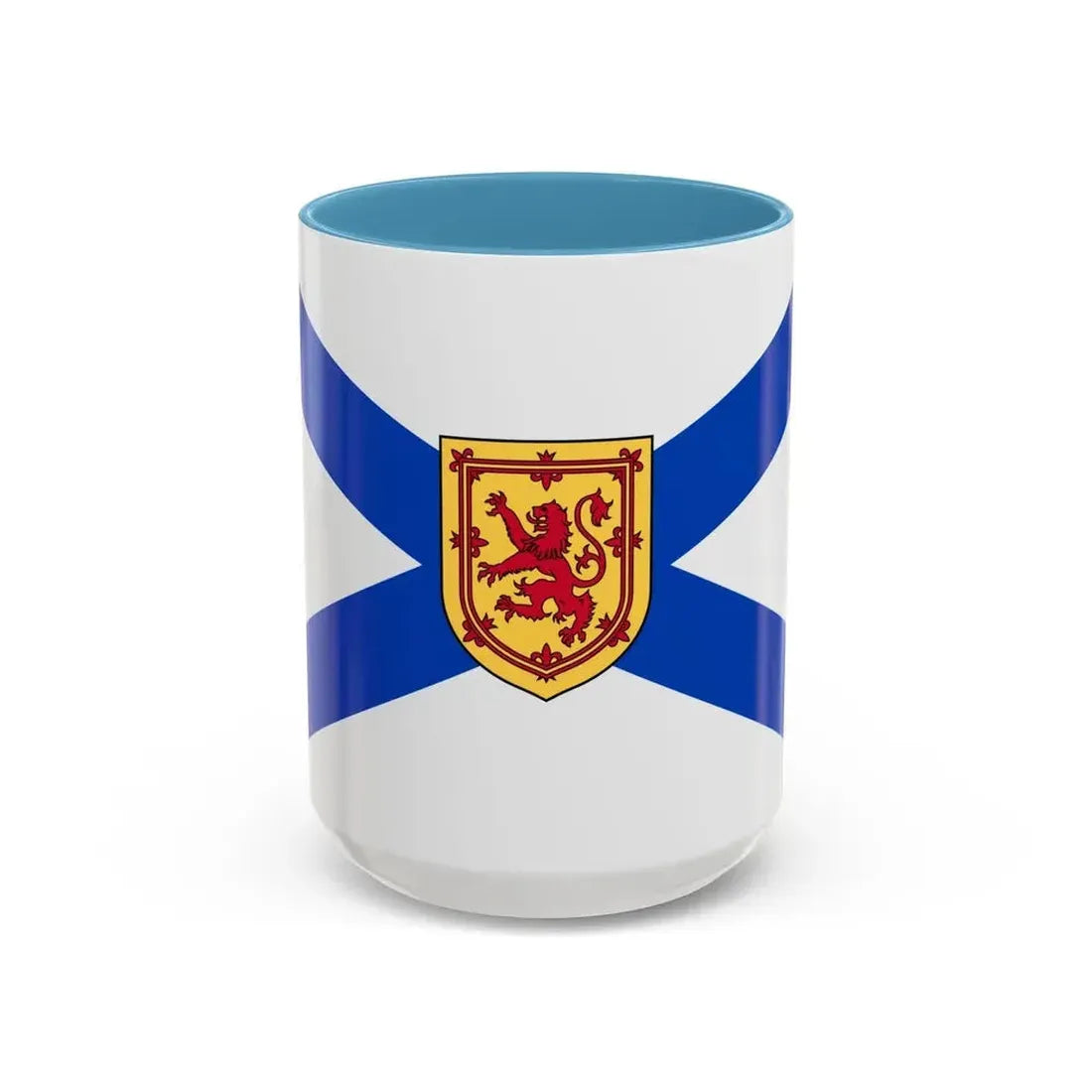 Flag of Nova Scotia Canada - Accent Coffee Mug 15oz Light Blue - Go Mug Yourself