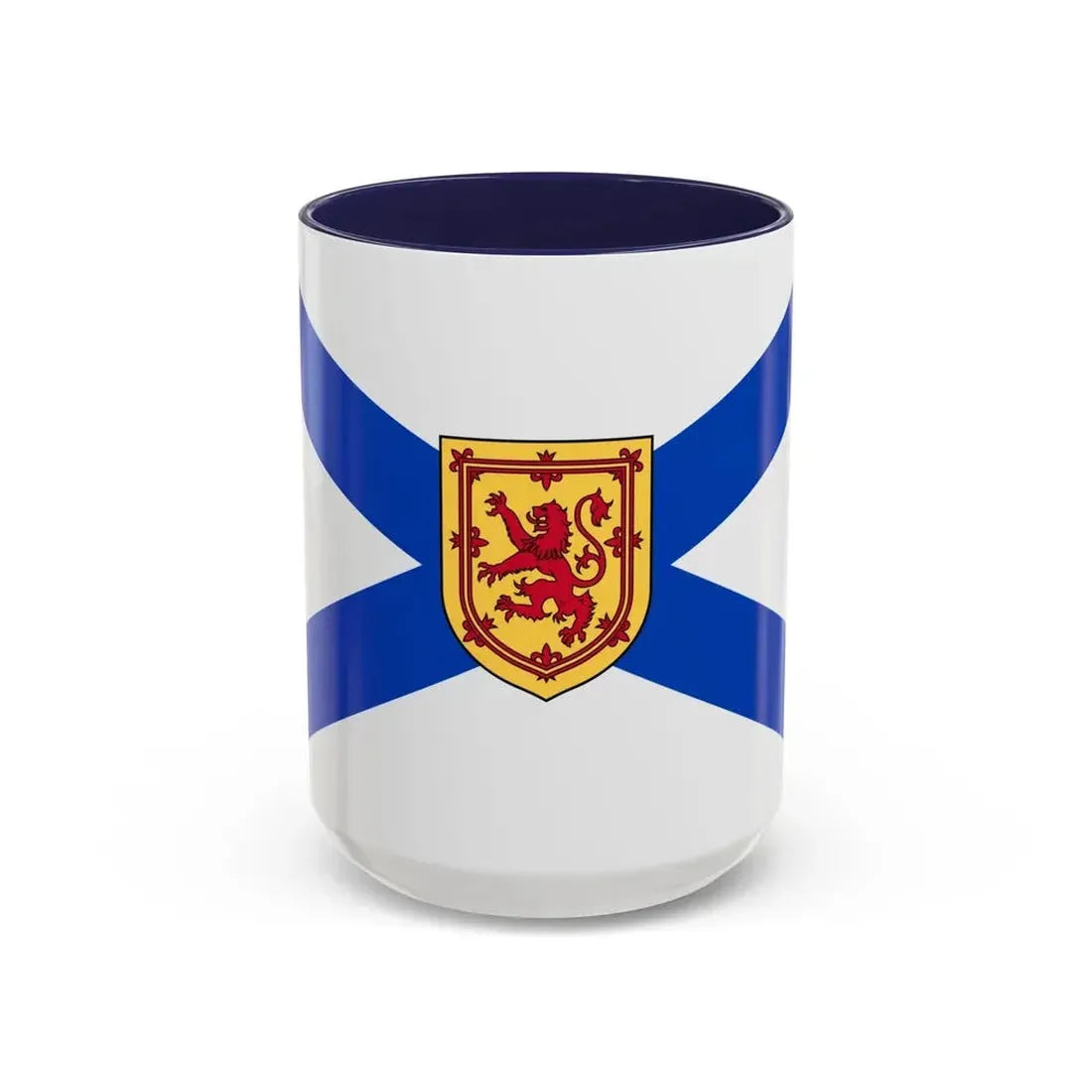 Flag of Nova Scotia Canada - Accent Coffee Mug 15oz Navy - Go Mug Yourself
