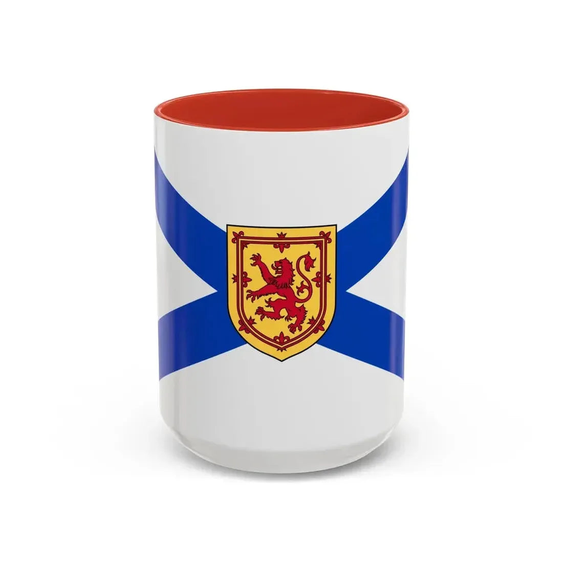 Flag of Nova Scotia Canada - Accent Coffee Mug 15oz Red - Go Mug Yourself