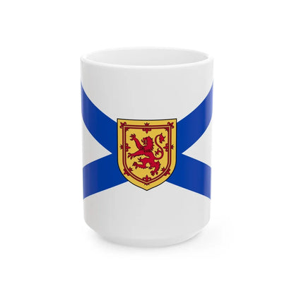 Flag of Nova Scotia Canada - White Coffee Mug-15oz-Go Mug Yourself