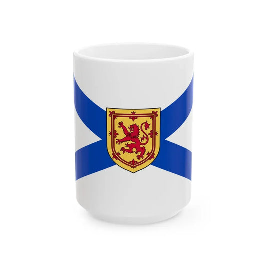 Flag of Nova Scotia Canada - White Coffee Mug 15oz - Go Mug Yourself