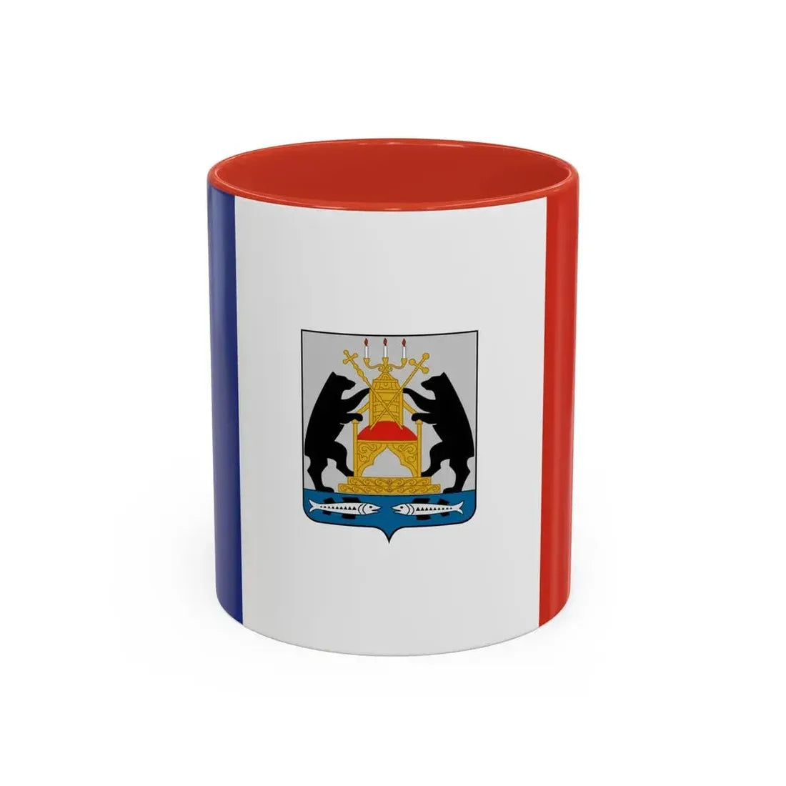 Flag of Novgorod Oblast Russia - Accent Coffee Mug 11oz Red - Go Mug Yourself