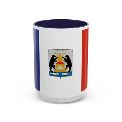 Flag of Novgorod Oblast Russia - Accent Coffee Mug 15oz Navy - Go Mug Yourself