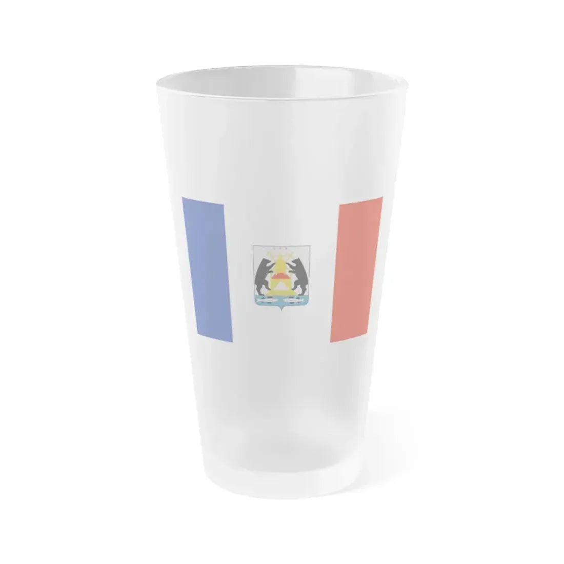 Flag of Novgorod Oblast Russia - Frosted Pint Glass 16oz 16oz Frosted - Go Mug Yourself