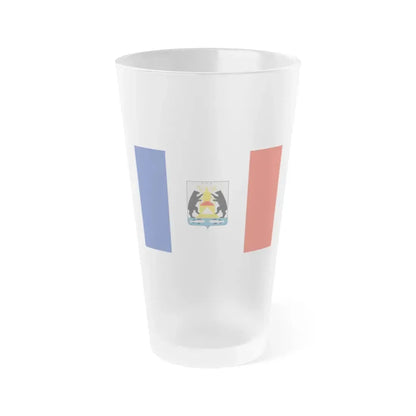 Flag of Novgorod Oblast Russia - Frosted Pint Glass 16oz 16oz Frosted - Go Mug Yourself